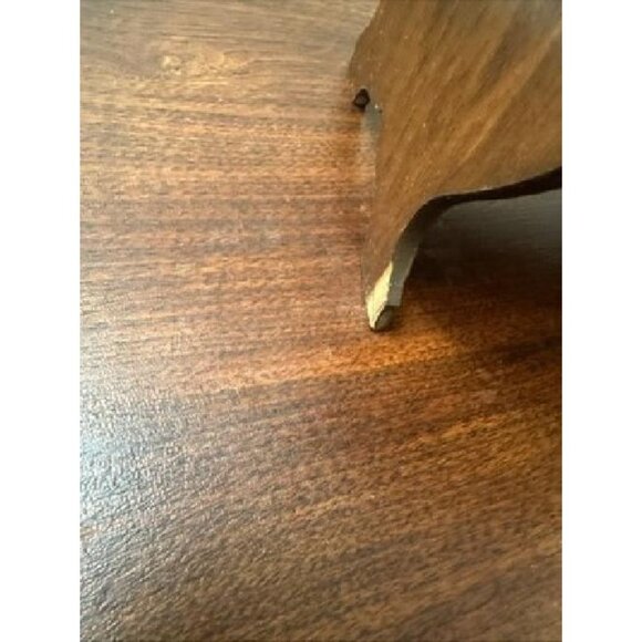 Vintage BUTLER Style Footed WOOD Handled Double Door SEWING BOX - Picture 9 of 12